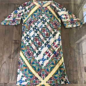 Cynthia Vincent Handkerchief Dress Silk